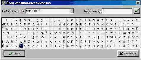Ввод нестандартных символов